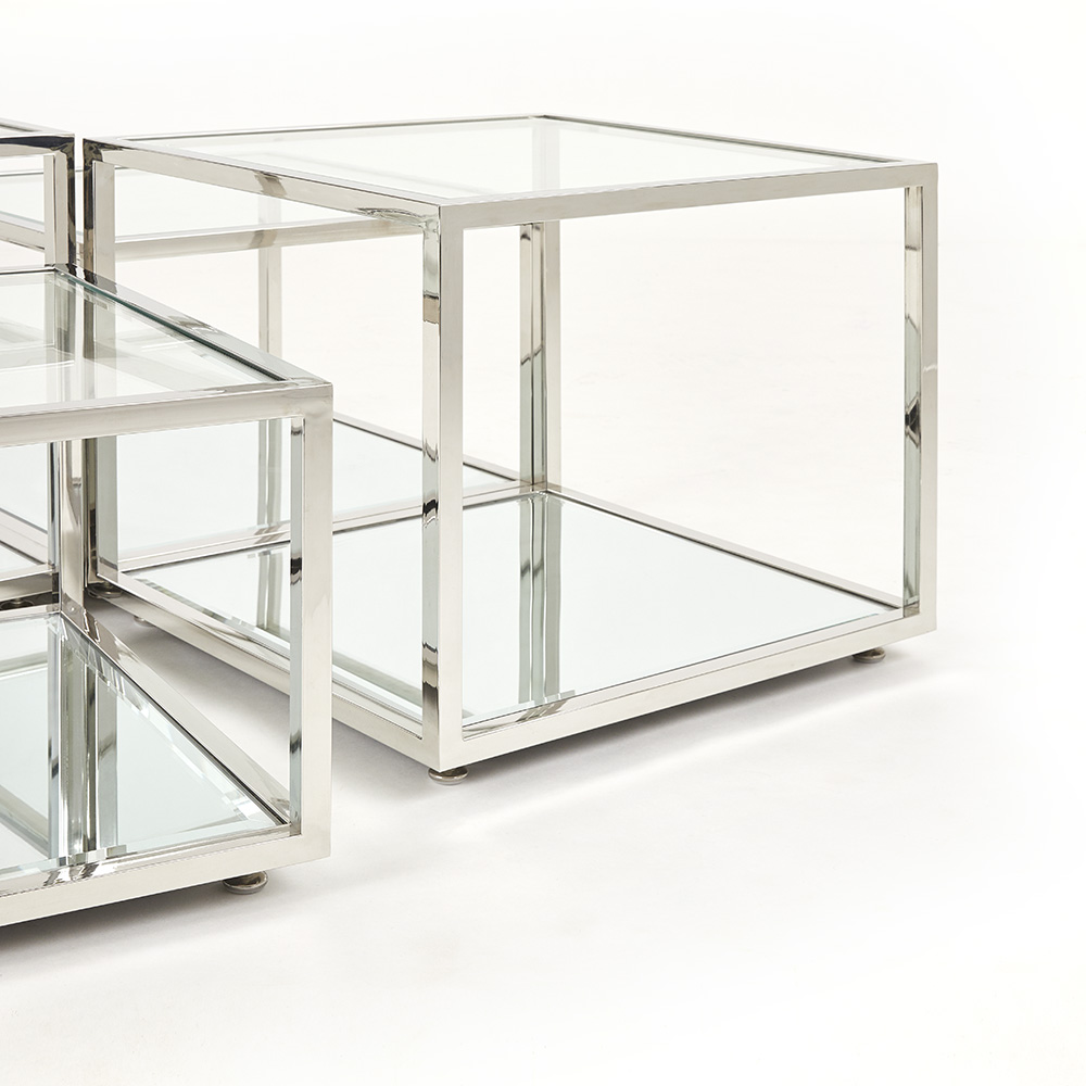 Multi-Level Silver Coffee Table